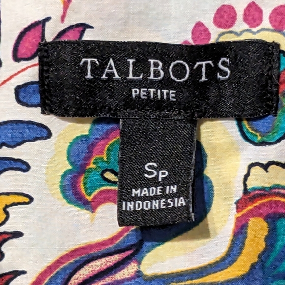 Talbots Paisley Button Down Shirt like new - Picture 5 of 6